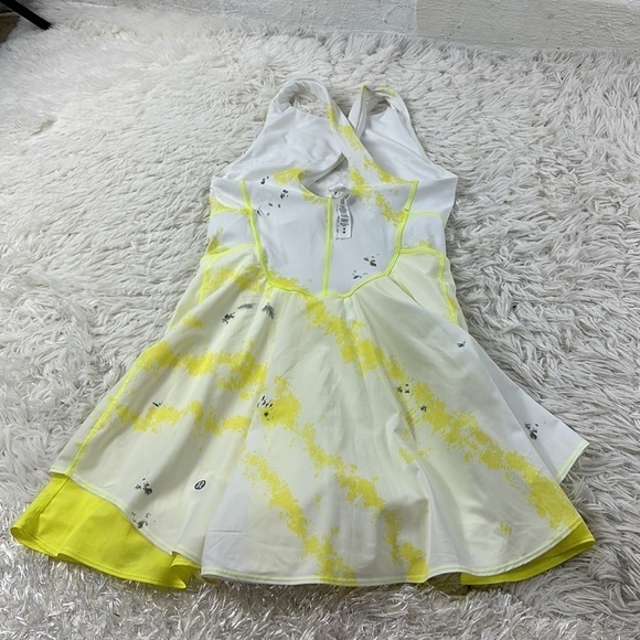 Lululemon Court Crush Dress Cross Court Wash Electric Lemon Multi Electric Lemon - Picture 10 of 12